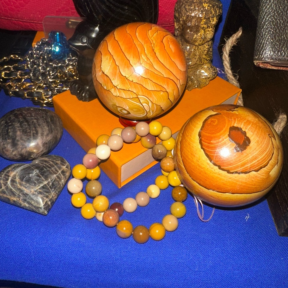 Mookaite Set of 2! Natural Stone Bracelet 8MM